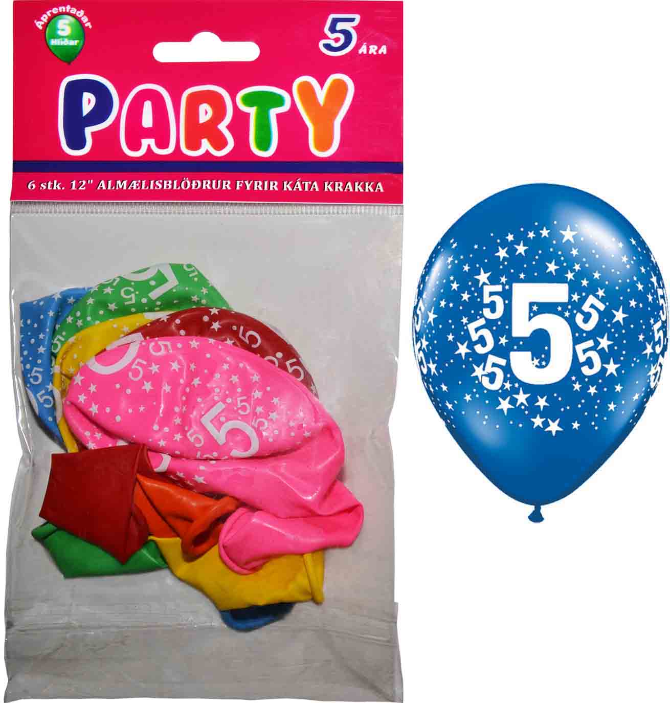 PARTÝ BLÖÐRUR vörunr. 70605-00